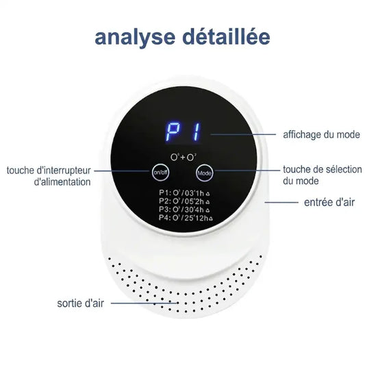 Purificateur d'Air Ozone Tactile – Desodorisant Intelligent pour Litiere