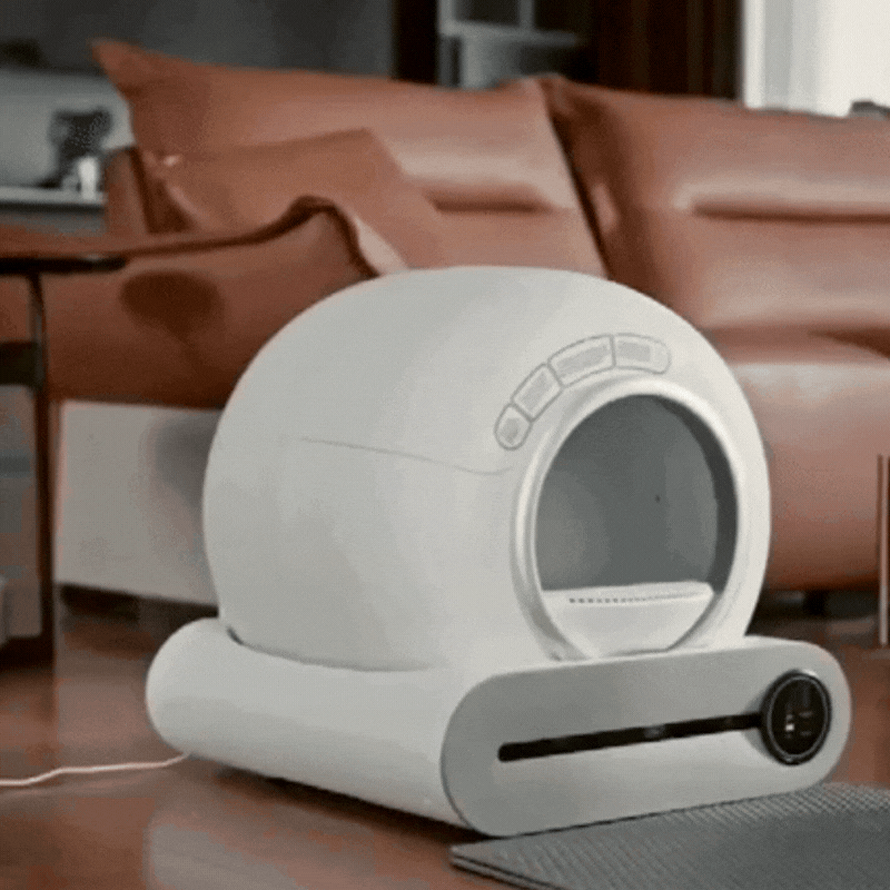Litière automatique connectée 65L WiFi ioniseur autonettoyante - Litièrecat