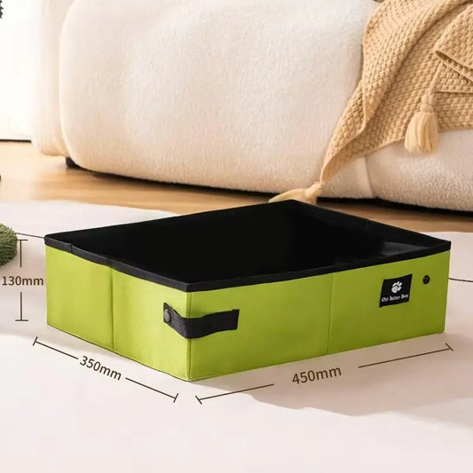 Bac a Litiere Pliable Voyage – Waterproof & Compact pour Deplacements