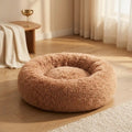 Panier Chat Rond Douillet Peluche – Antidérapant, 4 Tailles