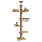 Arbre à Chat Sol-Plafond - Nids Pivotants et Base Pin