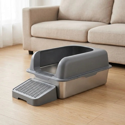 Bac a litiere à Chat  XL inox  