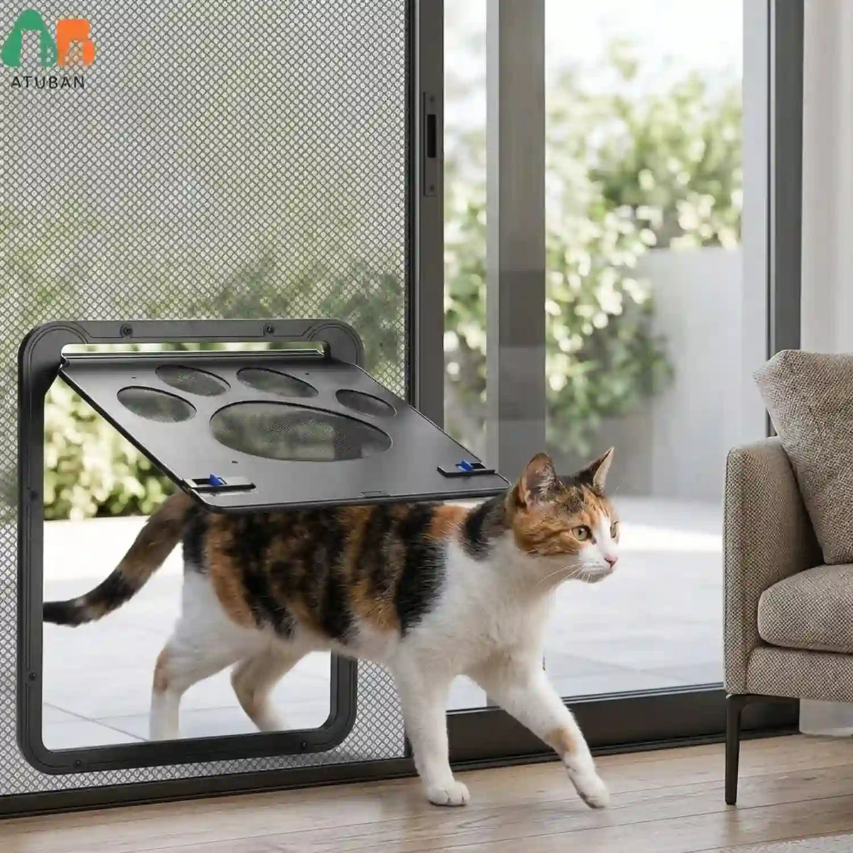 Chatiere pour Chats,Porte pour Chat 