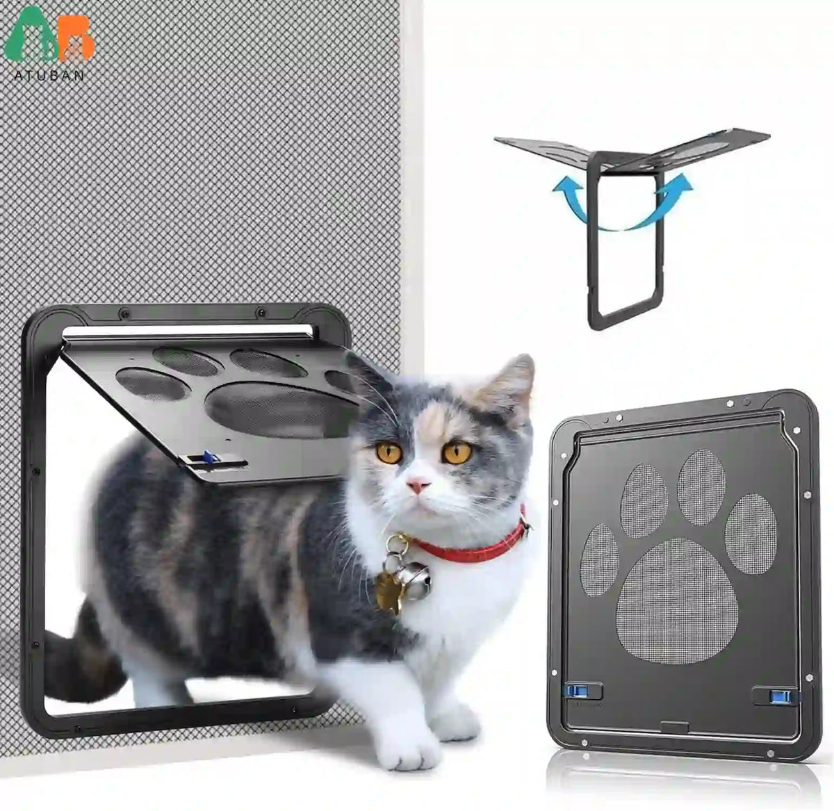 Chatiere pour Chats,Porte pour Chat 