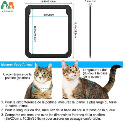 Chatiere pour Chats,Porte pour Chat 