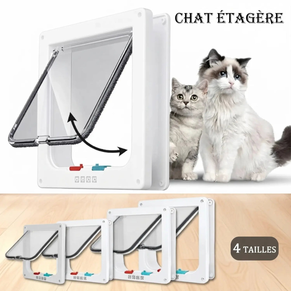 Chatiere pour Chats,Porte pour Chat