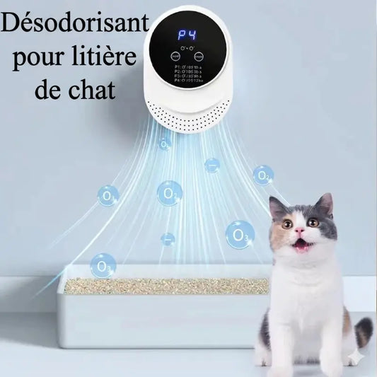 Purificateur air ozone ionisation tactile désodorisant litière chat - Litièrecat