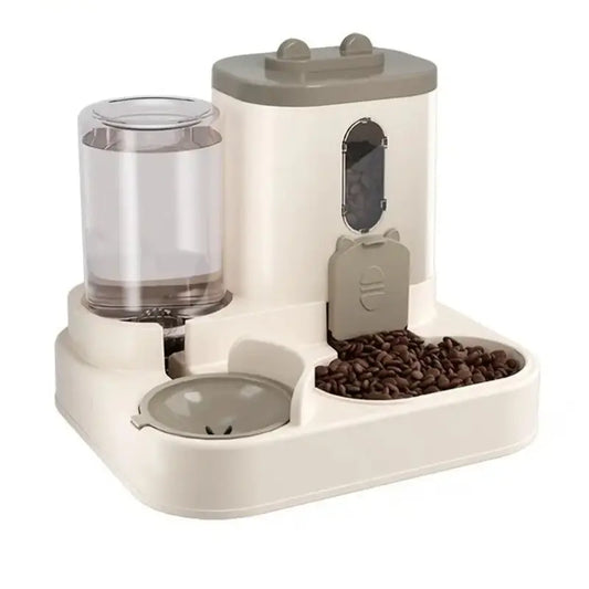 Distributeur automatique 2-en-1 nourriture et eau compact pour chat - Litièrecat