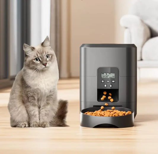 Distributeur automatique connecté 2L caméra HD vision nocturne WiFi chat - Litièrecat