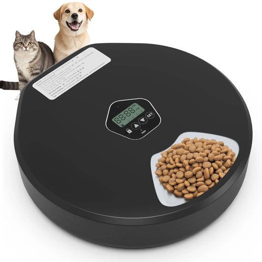 Distributeur automatique croquettes 1,3L 5 repas programmables pour chat - Litièrecat