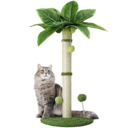 Griffoir Chat 65cm Sisal Premium – Balles Suspendues et Ressort