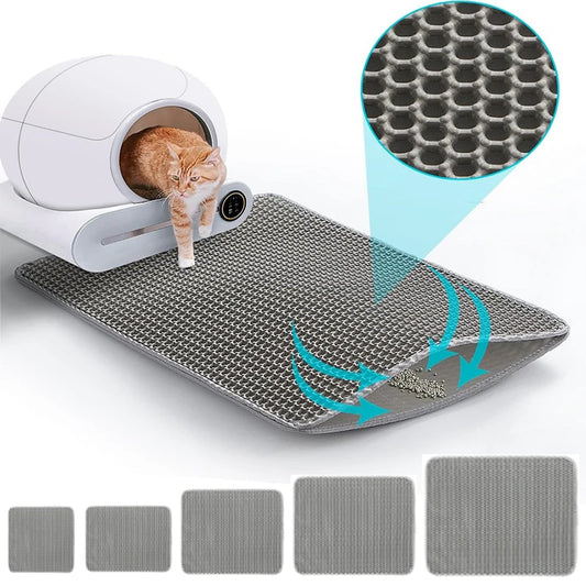 Tapis litière double couche waterproof antidérapant 5 tailles pour chat - Litièrecat