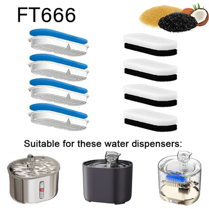 Filtre Charbon Actif pour Fontaine à Eau – Lots de 6, 12 ou 24