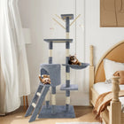 Arbre à Chat 139cm - Griffoir Sisal, Hamac, Maisonnette