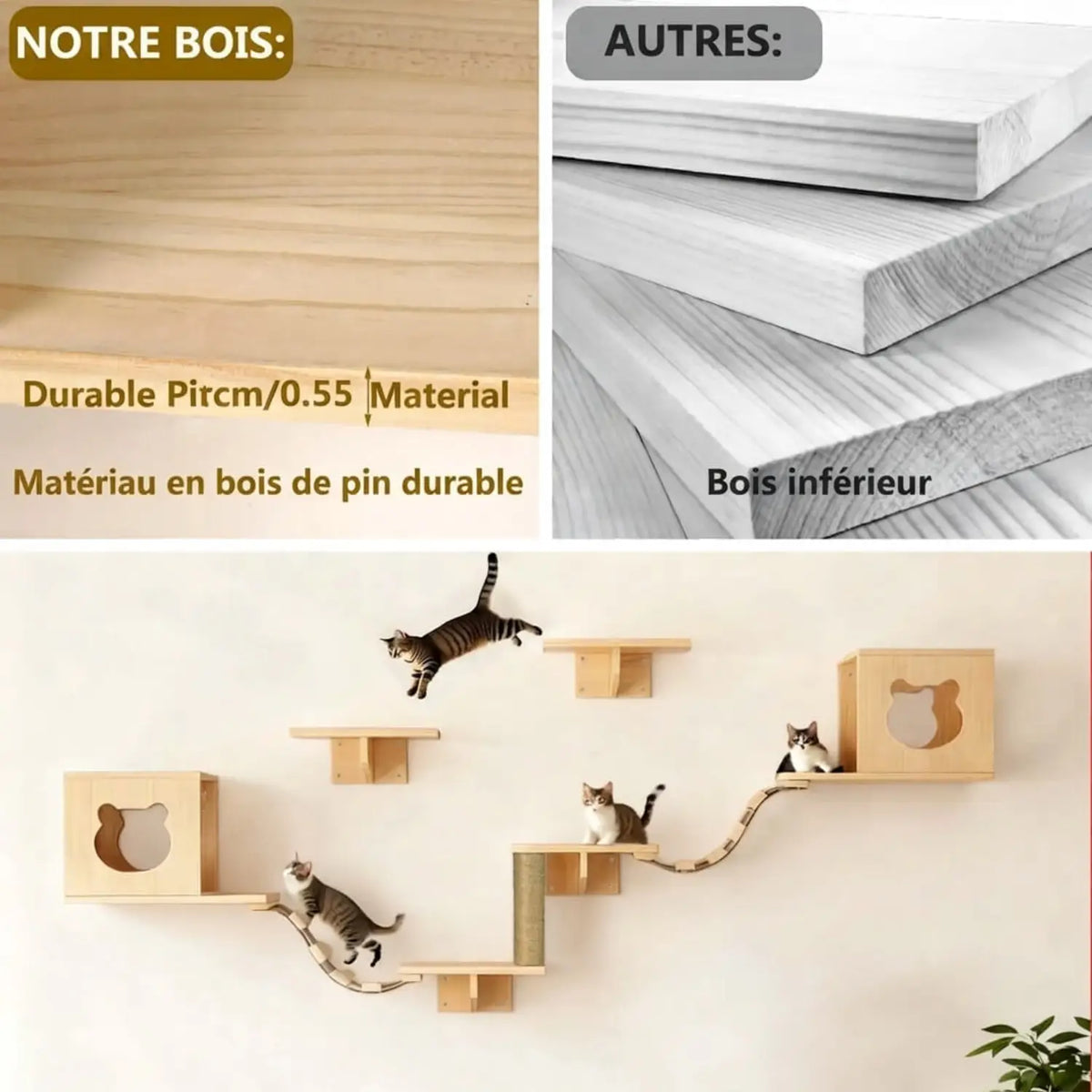 arbre à chat mural
