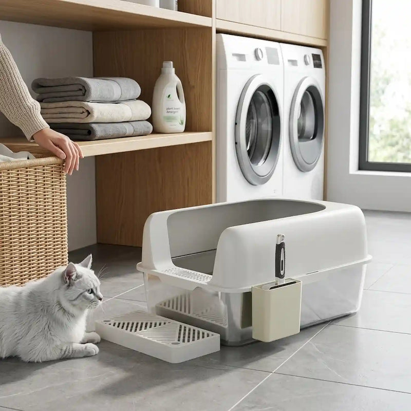 Un chat qui creuse comme s'il enterrait un trésor