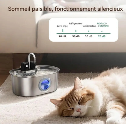 Fontaine Inox 3,2L – Filtrante avec Indicateur de Niveau (USB)