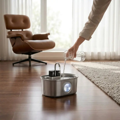 Fontaine Inox 3,2L – Filtrante avec Indicateur de Niveau (USB)