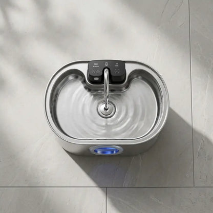 Fontaine Inox 3,2L – Filtrante avec Indicateur de Niveau (USB)