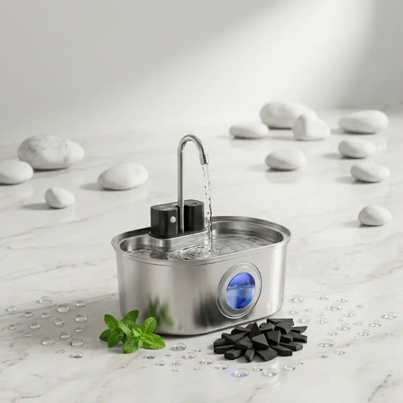 Fontaine Inox 3,2L – Filtrante avec Indicateur de Niveau (USB)