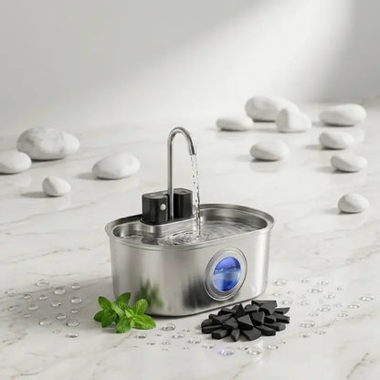 Fontaine Inox 3,2L – Filtrante avec Indicateur de Niveau (USB)